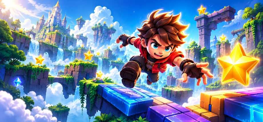 Colorful 3D-style Gameswish gaming artwork